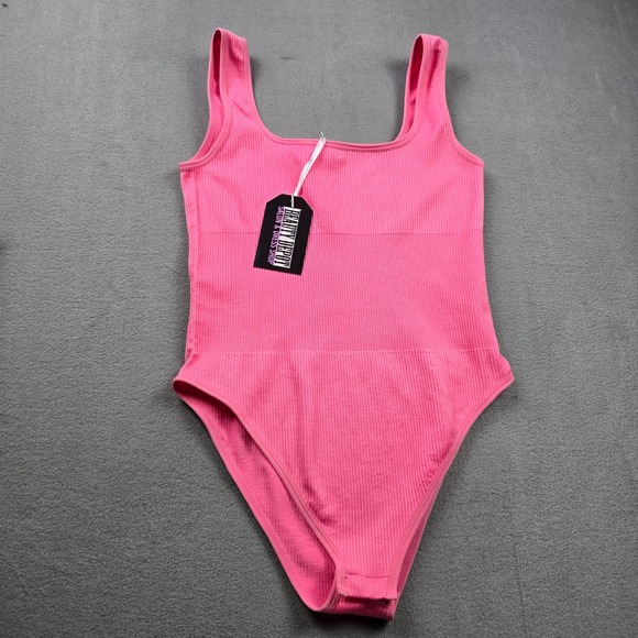 Beauty Depot Tops - Pink Perfect Fit Tank Top Bodysuit Ribbed Seamless Square Neck MEDIUM New